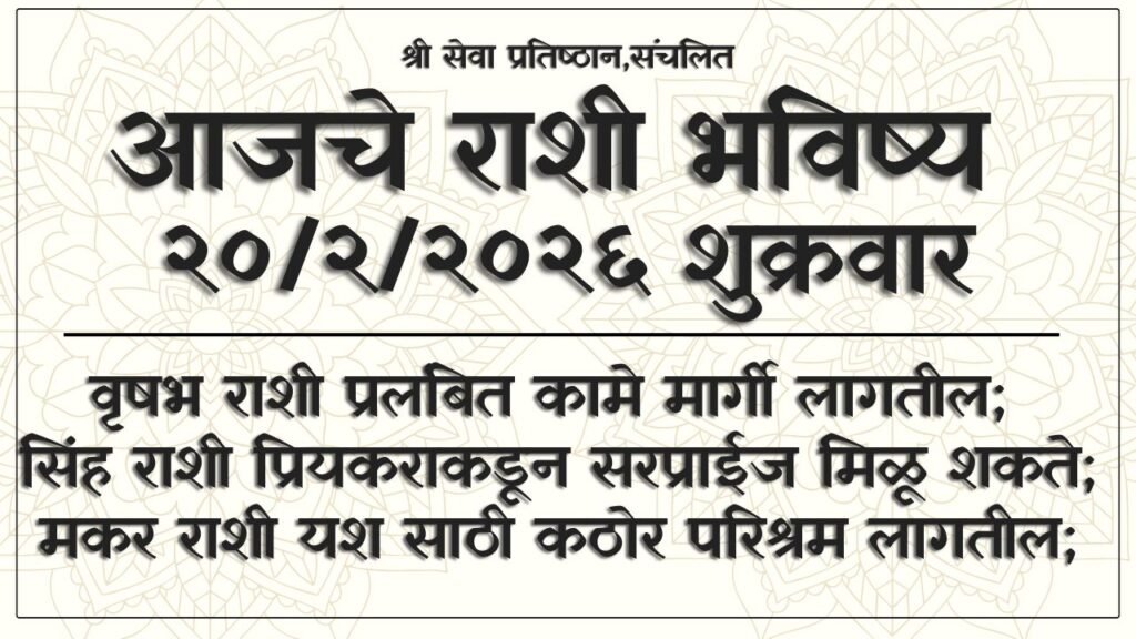 Daily Horoscope 20 February 2026