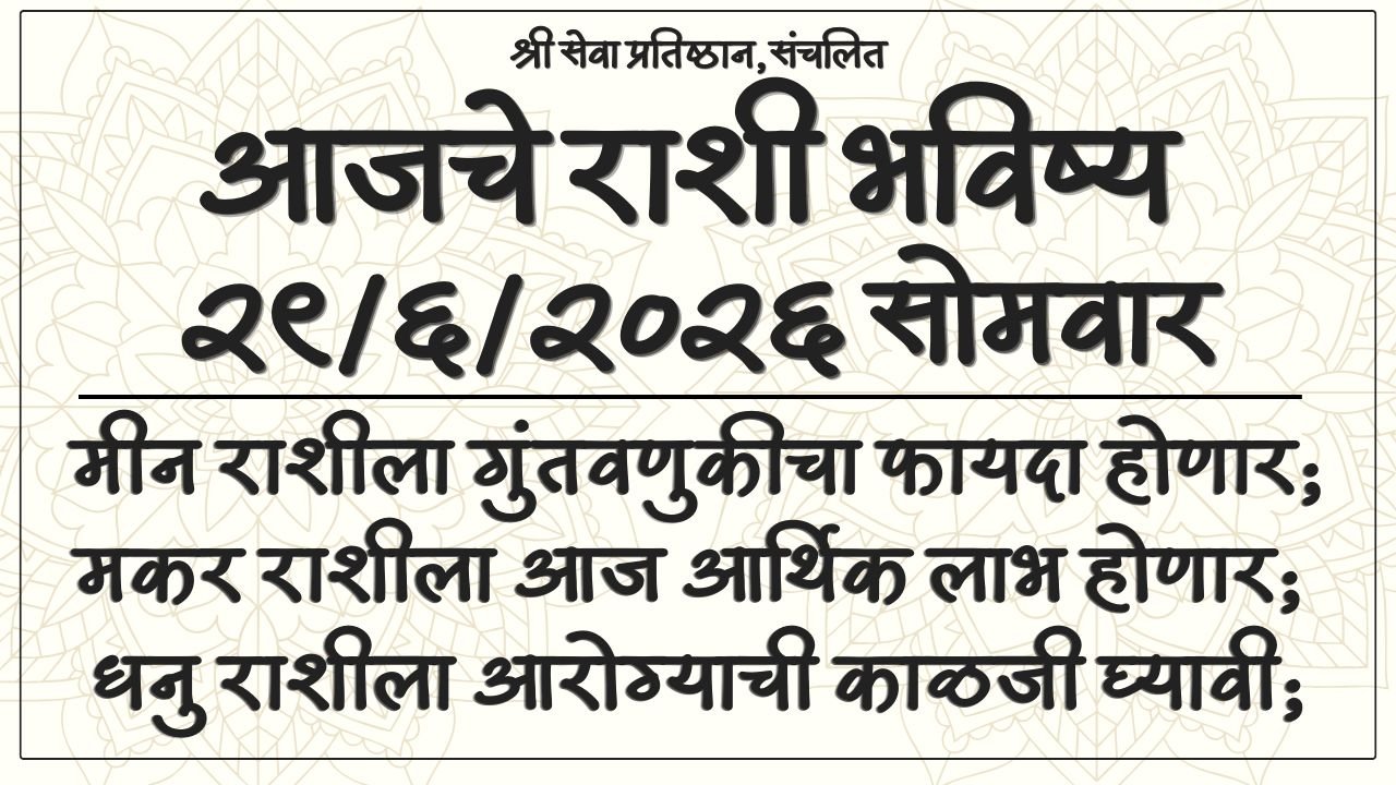 Daily Horoscope 29 June 2026