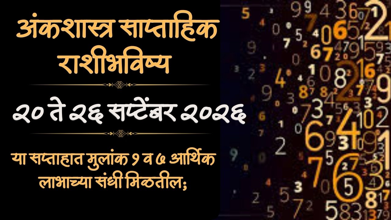 Numerology Weekly Horoscope 20 to 26 Sep 2026